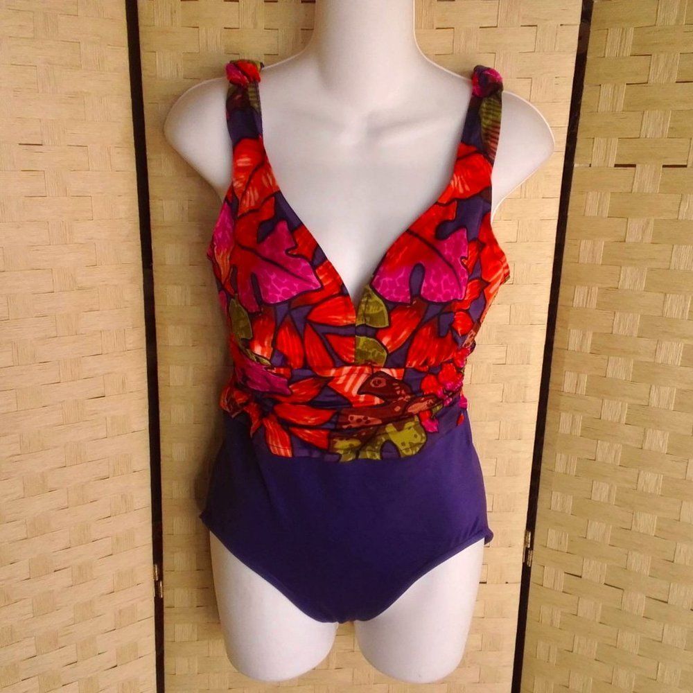 Womens the Slim Suit One Piece Bathingsuit Size 12 Tall